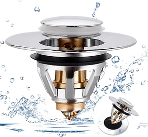 Tappo Lavandino Bagno Universale Piletta Click Clack Lavabo Bagno Scarico Lavabo - Foto 1 di 12
