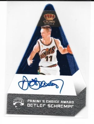 Panini Crown Royale Detlef Schrempf Choice Award 2011 plateado azul automático 07/50 144 Foto 1 de 2