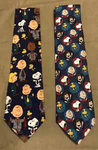 "Charlie Brown n Gang "Happiness is a Cool Tie", "Circle of Friends"" Corbatas - Lote 2 - Imagen 1 de 12