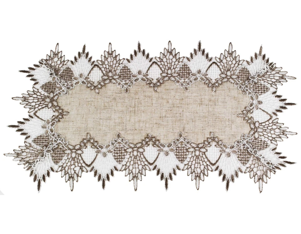 Beautiful Antique Lace Placemat 13"x20" Dresser Scarf Coffee Table Runner Dolly - Image 1 of 4