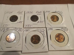 28 Different Uncirculated Lincoln Cents Starting 1934 - Picture 1 of 5