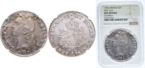 France 1765 L 1 Silver Ecu Silver 917 NGC UNC - Picture 1 of 1