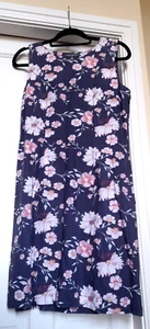 LAURA ASHLEY Floral Print Linen Blend Shift Dress UK 10 VGC - Picture 1 of 10