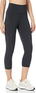 Women'S Active Sculpt Workout Athleisure High Rise Capri Leggings with Pockets ( - Picture 1 of 12