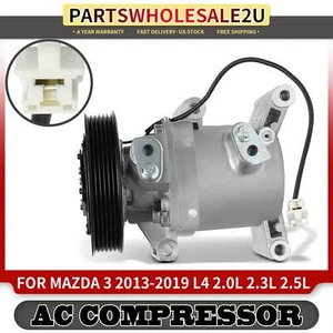 A/C Compressor Air Conditioning w/Clutch for Mazda 3 2013-2019 2.0L 2.3L 2.5L - Picture 1 of 9