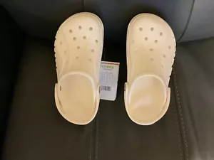 Crocs Baya Clog K Clogs Unisex Kinder WEISS Größe J3 Neu Neu mit Etikett - Bild 1 von 3