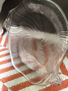 Mikasa Seashell Crystal Serving Platter Studio Nova Large Tray Tropical Vibes - Picture 1 of 10