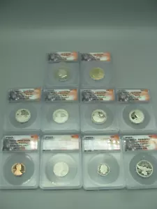 2022-S Set 10 monete prova ANACS PR70 DCAM primo colpo - Foto 1 di 21