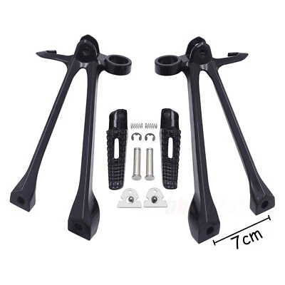 Rear Passenger Foot Pegs Brackets  Aluminum BlackFor 2009- 2016 Suzuki GSXR 1000 Foto 1 de 4