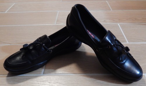 Scarpe sportive Prada 0135 Calzature Donna in pelle nera napa a pelle scamosciata taglia 37 UE