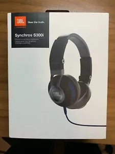 JBL Synchros S300i On-Ear Headphones w/ Apple In-line Mic & Controls Black/Blue - Picture 1 of 5