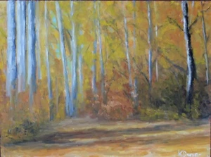 Original landscape oil painting, new, signed, autumn, forest - Picture 1 of 1