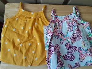Jumping Bean ( TWO) Girls Tank Tops Size 12 Months NEW WITH TAGS - Picture 1 of 5
