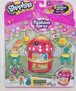 Shopkins FASHION SPREE 8 Pack *NEW* TROPICAL COLLECTION Hula Hut - Picture 1 of 1