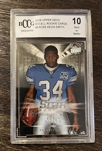 2008 Oberdeck Excell Cards Kevin Smith BCCG 10 neuwertig Rookie RC Detroit Lions - Bild 1 von 2