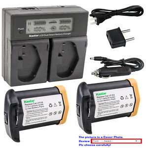 LP-E4 Battery, Charger for Canon EOS-1D C EOS-1D Mark III IV EOS-1Ds Mark III IV