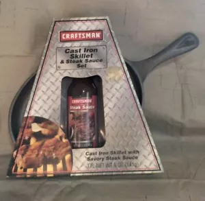 Craftsman Cast Iron Skillet & Steak Sauce Set - Picture 1 of 3