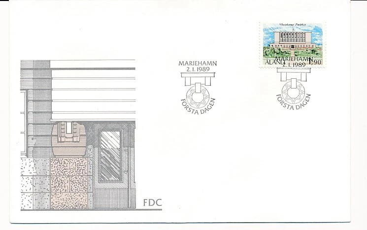 D78486 Edificios Arquitectura 1989 FDC Aland Foto 1 de 1