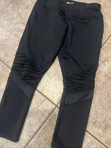 Girls Avia Black Leggings Size 6/6X - Picture 1 of 2