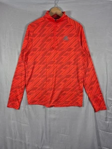 MONTIREX RED QUARTER ZIP LONG-SLEEVE SIZE MEDIUM (M) UNISEX LIGHTWEIGHT LOGO - Picture 1 of 9