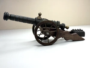 Modellino cannone bronzo vintage-funzionale podalica a molla-arsenale Kiev ruote ottone - Foto 1 di 23