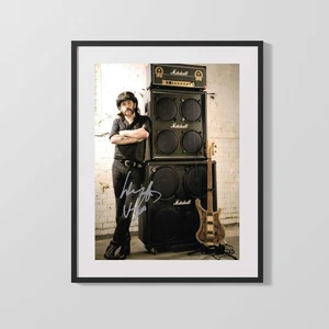 Music Autograph Photo - Lemmy Kilmister - Wall of Marshall Power - Picture 1 of 8