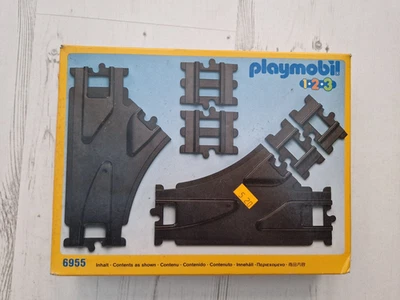 BNIB Vintage 1992 Playmobil 1.2.3 Left/Right Switch Track Set, product no 6955 - Image 1 of 4