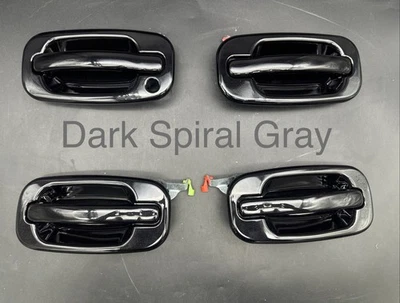 Tahoe Silverado Sierra Suburban Yukon 1999-2006 - JUEGO DE 4 MANIJAS DE PUERTA gris espiral. Foto 1 de 4