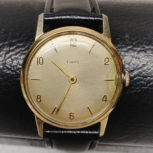 Vintage Gold Tone Timex Mercury 32mm Watch 1965? with Mint Dial  - Picture 1 of 7