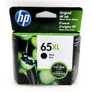 Genuine HP 65XL Black Ink Cartridge N9K04AN High Yield Expired December 2021 - Picture 1 of 8