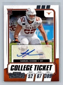 2021 Panini Contenders Draft Picks Samuel Cosmi Auto #195 - Picture 1 of 2