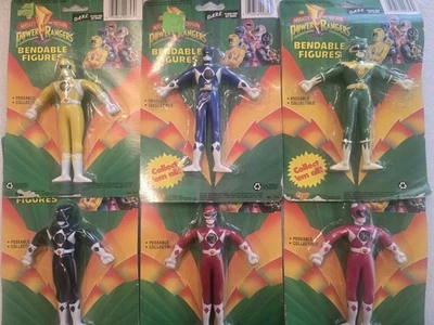 Figuras Flexibles Power Rangers 1993 Gordy Toy MMPR De Colección Nuevo Sellado Lote De 6 Foto 1 de 4