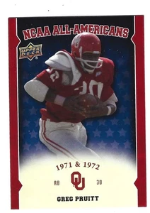 2011 Upper Deck Oklahoma Greg Pruitt NCAA All-Americans AA-GP - Imagen 1 de 1
