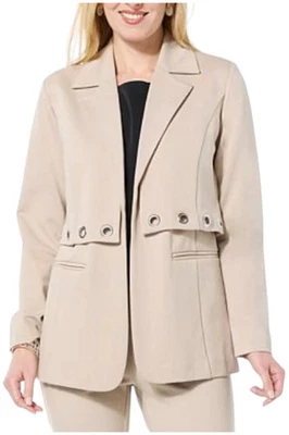 灰色 Jhoan Sebastian Grey 女式 3 合 1 Ponte Blazer 灰褐色 — 第 1/3 张图片