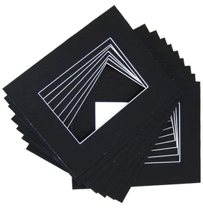 10 di 20x24 Tappetino Whitecore Nero Pretagliato Senza Acidi, Adatto 16x20 + Schienale - Foto 1 di 1