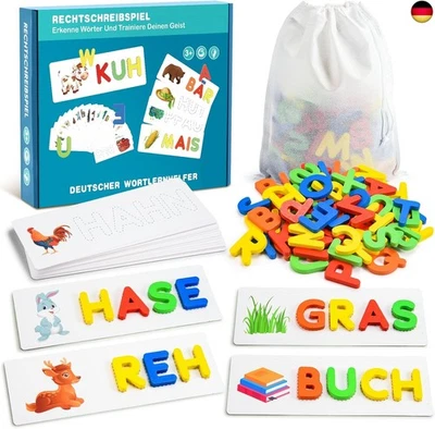 Qukir Buchstaben Lernen Lernspiele, Montessori Spielzeug ab 3 Jahre Vorschule