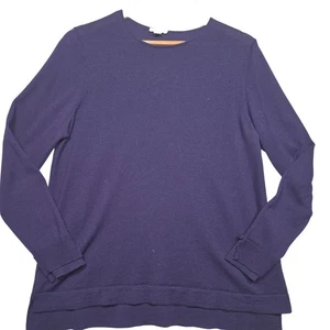 J. Jill Crew Neck 100% Merino Wool Purple Sweater Size Med - Picture 1 of 7