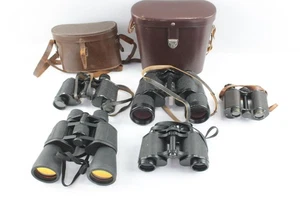 Vintage Binoculars Inc Carl Zeiss Jenoptem, Magnivu, Sakura & Reliance x 5 - Picture 1 of 6