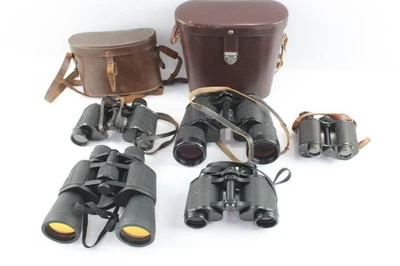 Vintage Binoculars Inc Carl Zeiss Jenoptem, Magnivu, Sakura & Reliance x 5 - Image 1 of 4