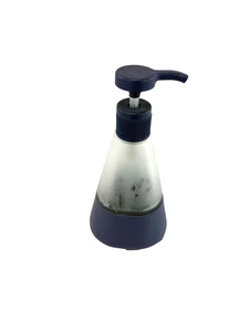Cleancult Glass Hand Soap Dispenser 12oz Navy Blue Refillable Pump Bottle - Picture 1 of 3