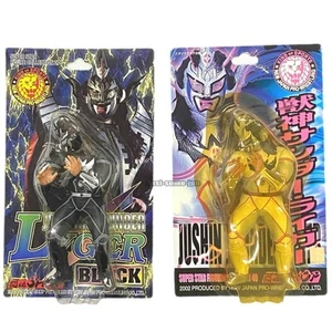 Jushin Thunder Lyger Liger NJPW Black And White Figure Doll Set - Picture 1 of 6