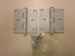 Two Hager 3 x 3 Cabinet/Light Door Hinges  - Picture 1 of 4