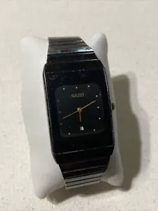 Rado 608.2816.8 Black/Gold Ceramic Scratchproof Men's 28mm Watch NEW BATTERY!!! - Picture 1 of 6