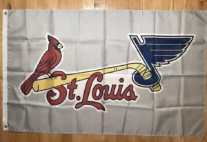 St. Louis Blues-Cardinals-2 Logo on bat-3’x5’ Deluxe Flag-Exclusive!! - Picture 1 of 2