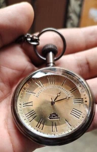 2 pieces fully working Antique Brass Victorian Pocket Watch with leather case - Picture 1 of 3