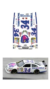 #34 John Andretti Taco Bell 1/64 scalewater slide decal AFX Tyco Lifelike AW - Picture 1 of 1