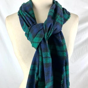 Lands End Night Watch Plaid Scarf Super Soft Tartan Preppy Back to School Gift - Picture 1 of 11