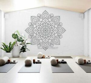 Wall Wallpapers Mandala Vinyl Decal Meditation Decoration Large Flower Bedroom