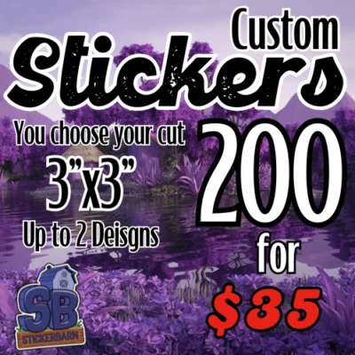 Custom Stickers | Product Labels | Pack of 200 | 2 Designs | Die-cut Stickers