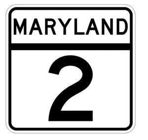 Maryland State Highway 2 Sticker Decal R2663 Highway Sign - Picture 1 of 1